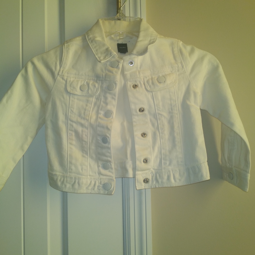 Baby Gap white denim jacket